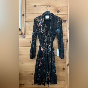Aritzia Wilfred Silk Floral Kimono